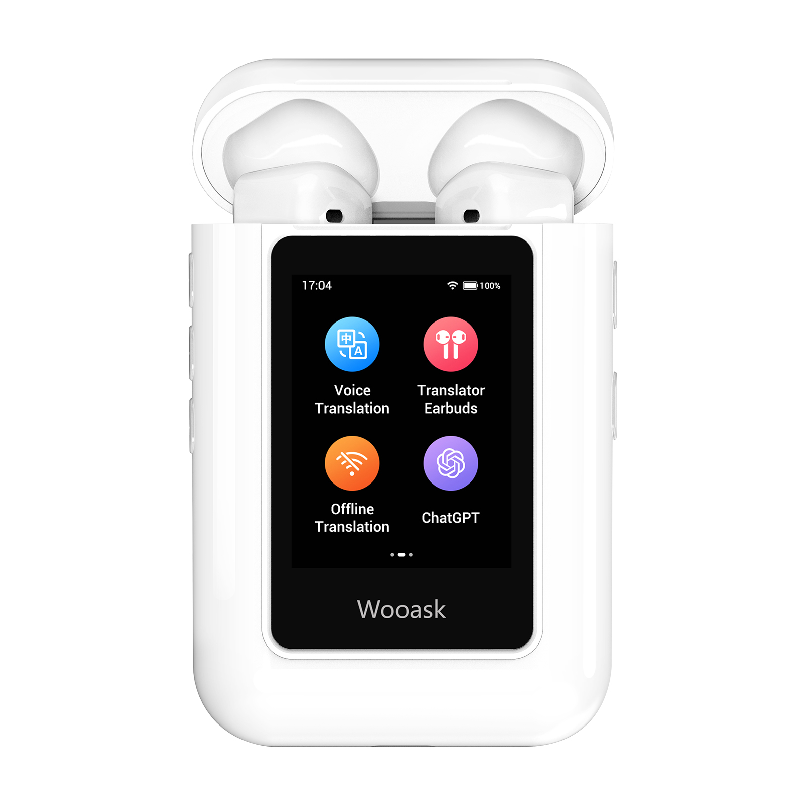 Portable Translator Device - Auriculares Wooask A8 ChatGPT con pantalla